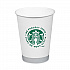 Hot Cups, 12 oz, Paper, White with Green Starbucks Logo, 1,000/Carton (11098806)