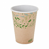 EcoSmart Recycled Fiber Hot/Cold Cups, 12 oz, Paper, Kraft/Green, 50/Sleeve, 20 Sleeves/Carton (2342R)