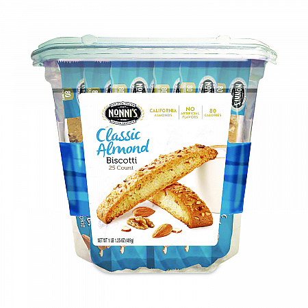 Biscotti, Classic Almond, 0.69 oz Individually Wrapped, 25/Pack (NSD197721)