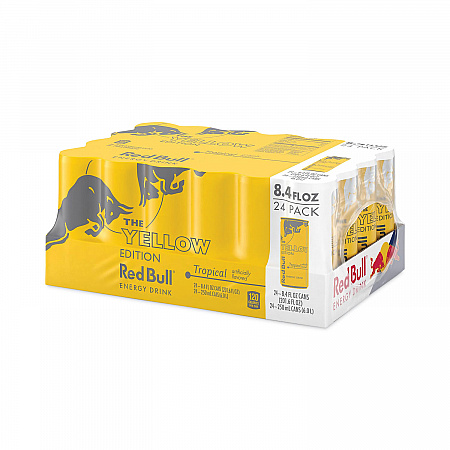 The Yellow Edition Tropical Energy Drink, Tropical Punch, 8.4 oz Can, 24/Carton (RBD28162)
