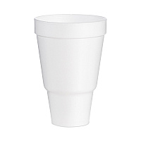 Foam Drink Cups, Tapered Bottom, 32 oz, White, 25/Bag, 20 Bags/Carton (32AJ32)