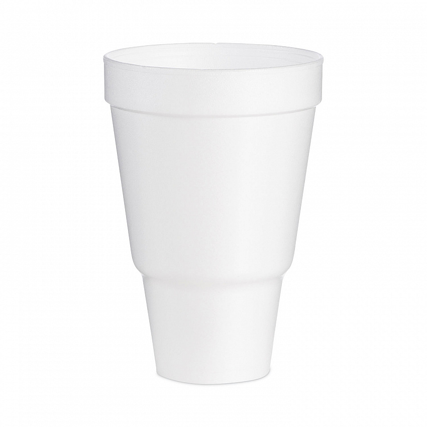Foam Drink Cups, Tapered Bottom, 32 oz, White, 25/Bag, 20 Bags/Carton (32AJ32)