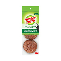 Metal Scrubbing Pads, 2.25 x 2.75, Copper, 3/Pack, 8 Packs/Carton (213C)