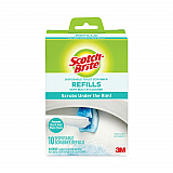 Disposable Toilet Scrubber Refill, Blue/White, 10/Pack (558RF)