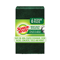 Heavy-Duty Scouring Pad, 3.8 x 6, Green, 5/Carton (2265)