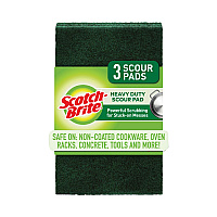 Heavy-Duty Scouring Pad, 3.8 x 6, Green, 10/Carton (22310CT)