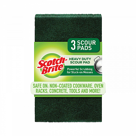 Heavy-Duty Scouring Pad, 3.8 x 6, Green, 10/Carton (22310CT)