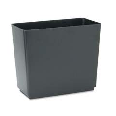 Rubbermaid Commercial Designer 2 Wastebasket, Rectangular, Plastic, 6.5 gal, Black, 6/Carton (25051CT)