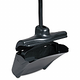 Lobby Pro Upright Dustpan, with Cover, 12.5 x 37, Plastic/Metal, Black (253200BLA)