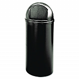 Marshal Classic Container, 15 gal, Plastic, Black (816088BK)