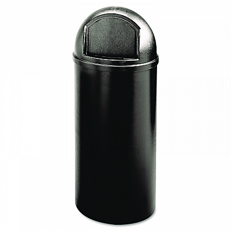 Marshal Classic Container, 15 gal, Plastic, Black (816088BK)