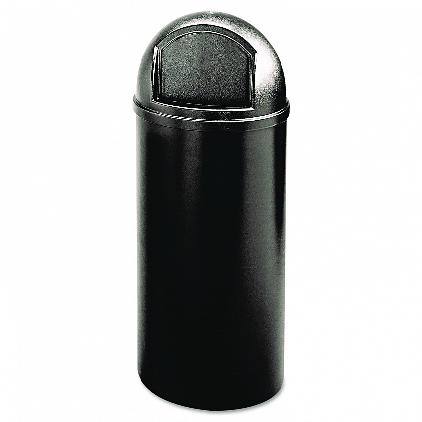 Marshal Classic Container, 15 gal, Plastic, Black (816088BK)