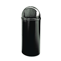 Marshal Classic Container, 25 gal, Plastic, Black (817088BK)