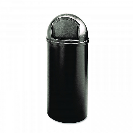 Marshal Classic Container, 25 gal, Plastic, Black (817088BK)