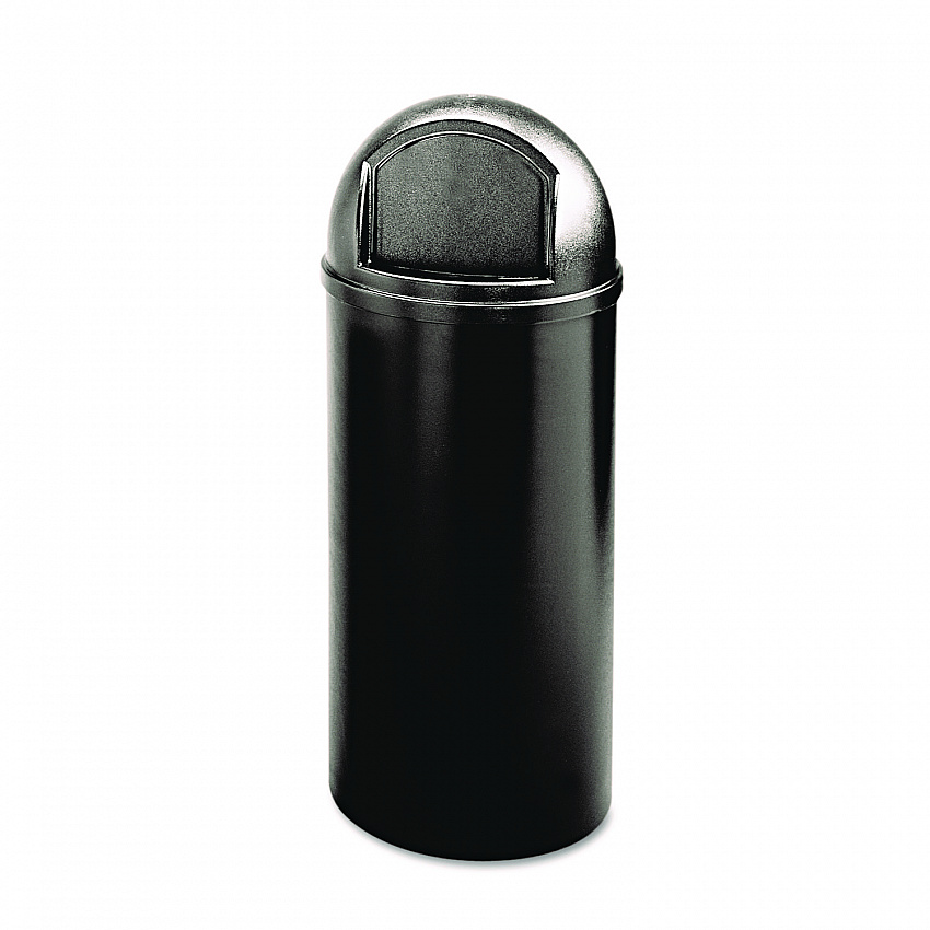 Marshal Classic Container, 25 gal, Plastic, Black (817088BK)
