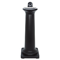 GroundsKeeper Tuscan Receptacle, 22.05 gal, 13 dia x 38.38h, Black (9W300BLA)