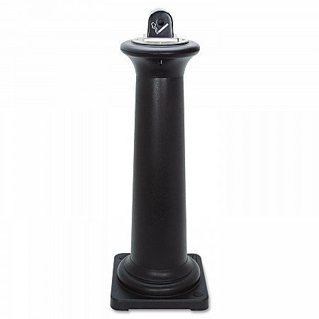 GroundsKeeper Tuscan Receptacle, 22.05 gal, 13 dia x 38.38h, Black (9W300BLA)
