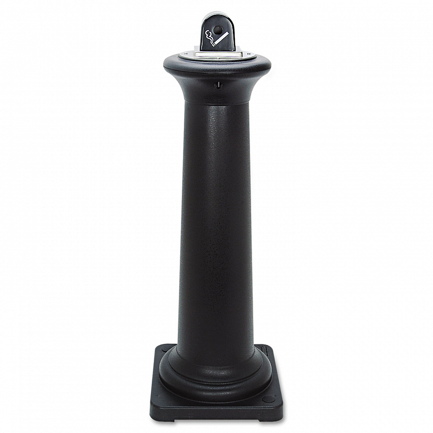 GroundsKeeper Tuscan Receptacle, 22.05 gal, 13 dia x 38.38h, Black (9W300BLA)