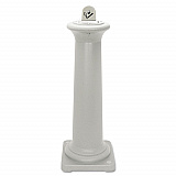 GroundsKeeper Tuscan Receptacle, 22.05 gal, 13 dia x 38.38h, Sandstone (9W300SST)