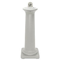 GroundsKeeper Tuscan Receptacle, 22.05 gal, 13 dia x 38.38h, Sandstone (9W300SST)