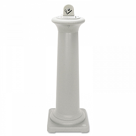GroundsKeeper Tuscan Receptacle, 22.05 gal, 13 dia x 38.38h, Sandstone (9W300SST)