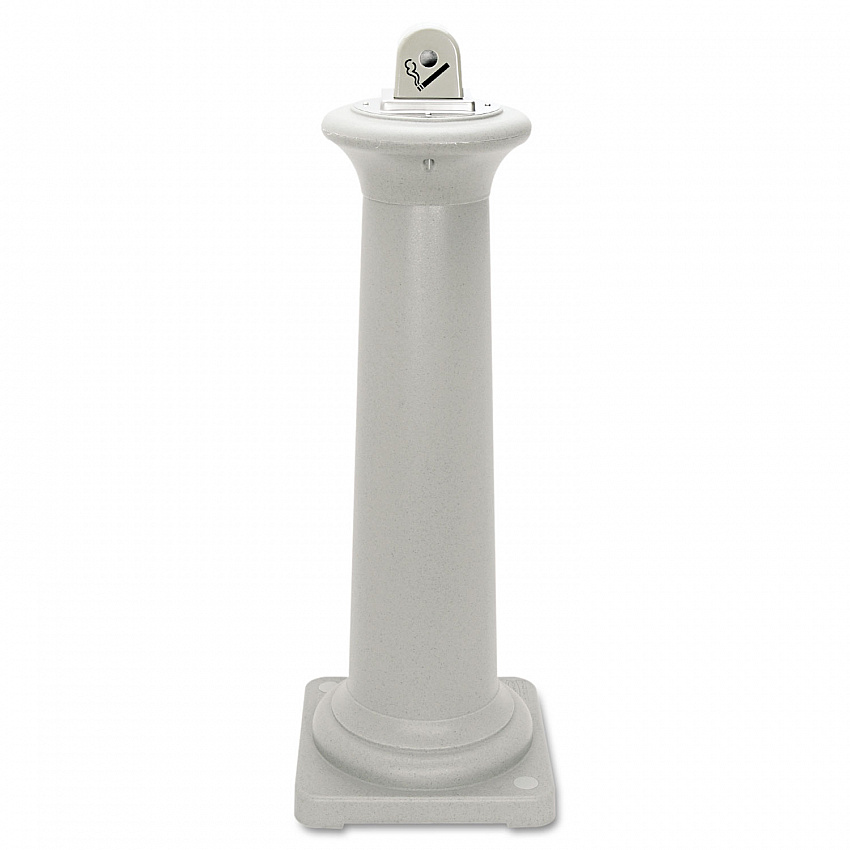 GroundsKeeper Tuscan Receptacle, 22.05 gal, 13 dia x 38.38h, Sandstone (9W300SST)