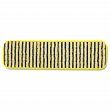 Microfiber Scrubber Pad, Vertical Polyprolene Stripes, 18", Yellow, 6/Carton (Q810YEL)