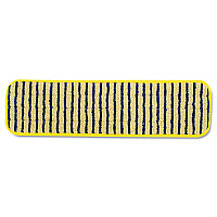 Microfiber Scrubber Pad, Vertical Polyprolene Stripes, 18", Yellow, 6/Carton (Q810YEL)