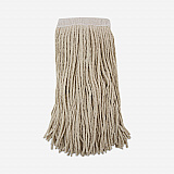Mop Head, Premium Saddleback Head, Cotton Fiber, 24 oz, White, 12/Carton (324C)