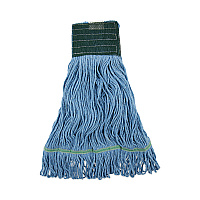 Mop Head, Premium Standard Head, Cotton/Synthetic Fiber, Medium, Blue, 12/Carton (402BL)
