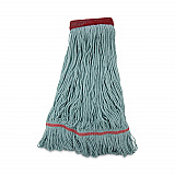 EchoMop with Looped-End Wet Head, Cotton/Rayon/Synthetic, Large, Blue (1400LEA)