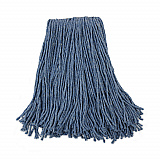 Mop Head, Standard Head, Cotton/Synthetic Fiber, Cut-End, #20, Blue, 12/Carton (2020B)