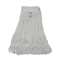 Pro Loop Web/Tailband Wet Mop Head, Rayon, #24 Size, White, 12/Carton (4024RCT)