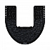 Commode Mat 2.0 Disposable Toilet Floor Mat, U-Shaped, Black/Gray Non-Slip Surface, 22
