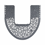 Commode Mat 2.0 Disposable Toilet Floor Mat, U-Shaped, Gray/White Non-Slip Surface, 22" x 22", 6/Carton (CMGW)