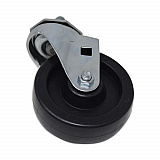 Replacement Bayonet-Stem Swivel Casters, Threaded Stem (0.5" x 1"), 4" Hard Rubber Wheel, Black (FG9T18L10000)