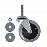 Replacement Bayonet-Stem Swivel Casters, Threaded Stem (0.26" x 2"), 3" Hard Urethane Wheel, Gray (FG3530L10000)