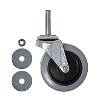 Replacement Bayonet-Stem Swivel Casters, Threaded Stem (0.26" x 2"), 3" Hard Urethane Wheel, Gray (FG3530L10000)