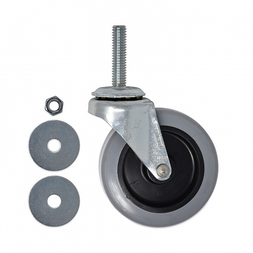Replacement Bayonet-Stem Swivel Casters, Threaded Stem (0.26" x 2"), 3" Hard Urethane Wheel, Gray (FG3530L10000)