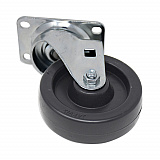 Replacement Plate Casters, Rigid Mount Plate, 4" Phenolic Wheel, Black (FG4608L30000)