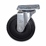 Replacement Plate Casters, Rigid Mount Plate, 5" Polypropylene Wheel, Black (FG4614L30000)