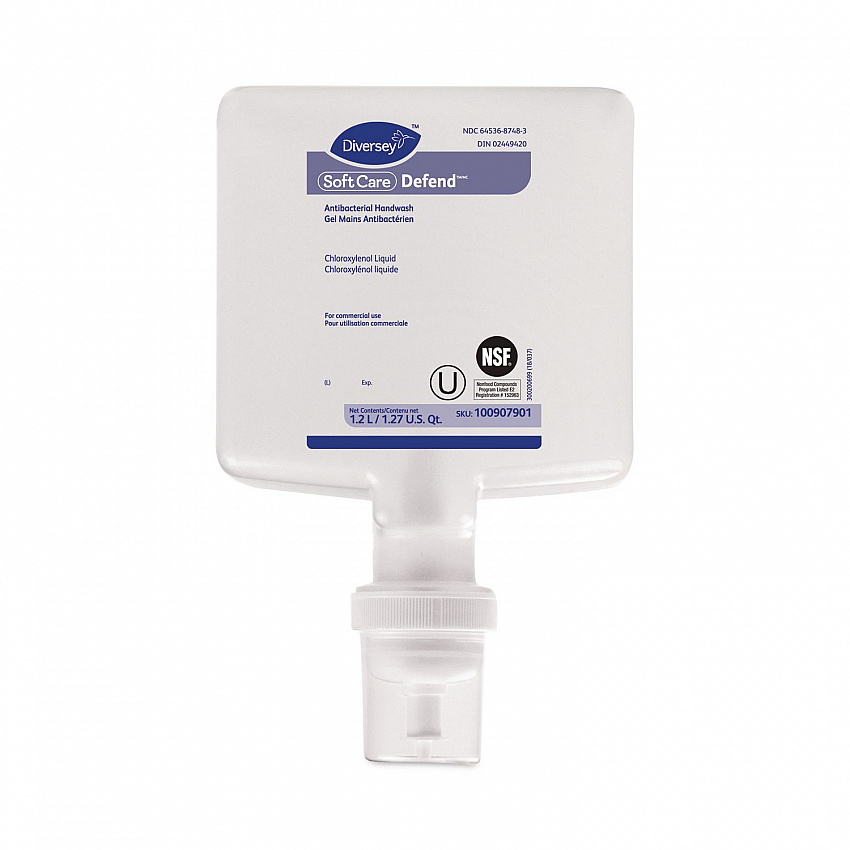 Soft Care Defend Handwash Refill for IntelliCare Dispensers, Fragrance-Free, 1.2 L, 6/Carton (100907901)
