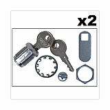 Replacement Lock and Keys for Cleaning Carts, Silver (FG9T73M20000)