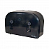 Valay Plastic Mini Jumbo Bath Tissue Dispenser, Two Rolls, 9.75 x 15.87 x 5.25, Black (VT1003)