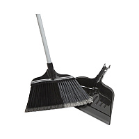 7920016994055, SKILCRAFT Extra Wide-Angle Broom with Dustpan, 15", Black/Gray (6994055)