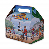 Pirate Kid's Meal Barn Boxes, 6.43 x 4 x 3.75, Brown, Paper, 96/Carton (2793)