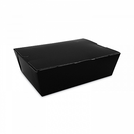 ChampPak Carryout Boxes, 7.75 x 5.5 x 2.5, Black, Paper, 200/Carton (0753)