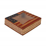 Window Flag Design Pie Boxes, 8 x 8 x 2.5, White, Paper, 150/Carton (2480)
