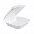 Insulated Foam Hinged Lid Containers, 9.01 x 9.4 x 3, White, 100/Pack, 2 Packs/Carton (90HT1)