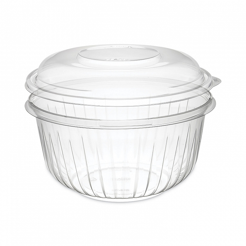 PresentaBowls Bowl/Lid Combo-Paks, 48 oz, Clear, Plastic, 126/Carton (C48BCD)